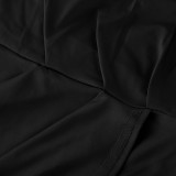 EVE Solid One Shoulder Sleeveless Sashes Midi Dress MZ-2729