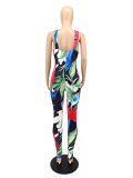 EVE Floral Print Sleeveless Jumpsuit SMF-81140