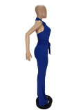 EVE Solid Backless Sashes Jumpsuit NM-8518