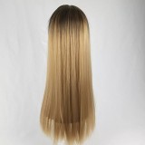 EVE Gradient Color Middle Part Long Straight Wigs BMJF-K10