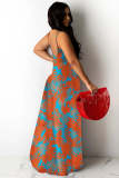 Plus Size Printed Sleeveless Slip Maxi Dress ONY-6012