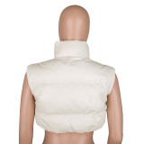 EVE Winter Padded Cotton Sleeveless Zipper Coat CH-8232