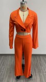 EVE Solid Cropped Blazer Pants Two Piece Sets MIL-L341