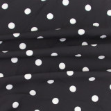 EVE Plus Size Dot Print Crop Top Mini Skirt 2 Piece Sets HNIF-018