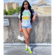 EVE Casual Letter Print Short Sleeve T-Shirt GOSD-OS6186
