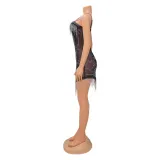 EVE Sexy Mesh Hot Diamond Sling Dress GOSD-OS6778