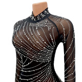 EVE Fashion Sexy Mesh Hot Diamond Dress GOSD-OS6682