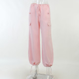 EVE Solid Drawstring Casual Loose Pants FL-22013