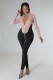 EVE Casual Patchwork Zipper Skinny Jumpsuit FENF-252