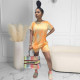 EVE Casual Sports Tie Dye Short Sleeve Shorts Two Piece Set GOSD-OS6074