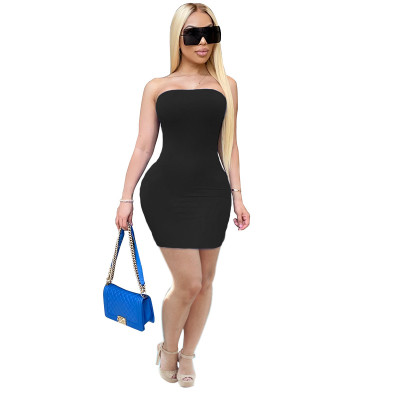 EVE Plus Size Sexy Strapless Bodycon Mini Dress MUE-3090