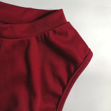 EVE Plus Size Solid Sleeveless Tassel Shorts 2 Piece Sets MUE-7488