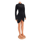 EVE Velvet Long Sleeve Mini Dress GOSD-OS6363