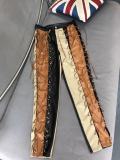 EVE Fashion Splice Hollow Bandage PU Leather Pants GWDS-211107
