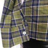 EVE Plaid Print Long Sleeve Bandage Shirt GWDS-211113