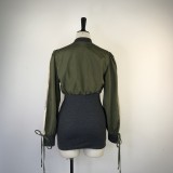 EVE Long Sleeve Zip Colorblock Dress GWDS-220382