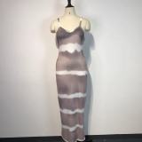 EVE Printed Fashion Sexy Sling Maxi Dress GWDS-210616