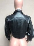 EVE Fashion Long Sleeve Pu Leather Jacket GMFF-T372
