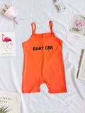 EVE Kids Girls Letter Print Sling Rompers GYMF-YM028