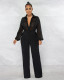 EVE Fashion Chiffon Splice Long Sleeve Jumpsuit ME-8199