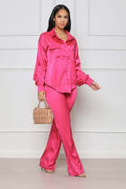 EVE Solid Long Sleeve Shirt And Pants 2 Piece Sets MIL-L349