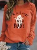 EVE Pullover Round Neck Long Sleeve Casual Print Sweatshirt MA-Y387