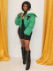 EVE Polar Fleece Letter Embroidery Large Lapel Jacket ZSD-0507