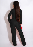EVE Fashion Casual Belt Lapel Jumpsuit BS-1321