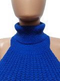 EVE Knit Turtleneck Fake Sleeves Finger Hole Irregular Sweater CM-8639