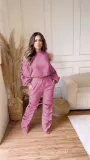 EVE Solid Broken Hole Fashion Hollow Out Sports Suit MEM-88463