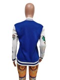 EVE Fashion Embroidery Plush Baseball Jacket MEM-88401