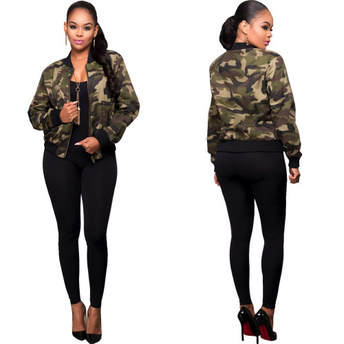 EVE Fashion Long Sleeve Camouflage Coat SMR-8262