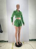 EVE Fashion Solid Blazer Shorts Two Piece Set BLX-61014