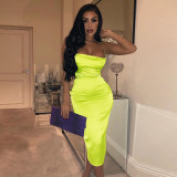 EVE Solid Sexy Backless Midi Dress BLG-0627