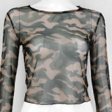 EVE Camouflage Long Sleeve Top BLG-770010