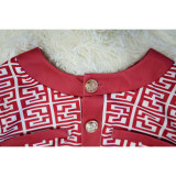 EVE Fashion Vest+Long Sleeve Cardigan+Skirts 3 Piece Set YF-10293