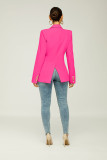 EVE Solid Color Double-Breasted Slim Blazer Coat XMY-9395