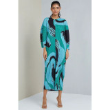EVE Casual Fashion Print Maxi Dress YF-10307