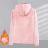 EVE Plus Size Polar Fleece Thickened Hooded Coat MAE-M900