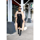 EVE Fashion Patchwork Long Sleeve Pant Slim Two Piece Set WPF-80878