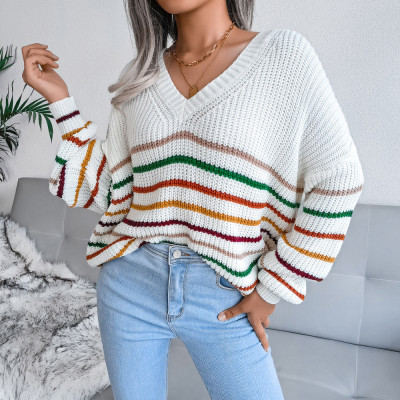 EVE Striped Casual Loose Sweater GBJS-2042