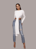 EVE Fashion Solid Irregular Long Sweater Tops FSXF-75