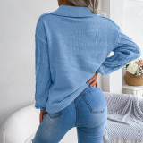 EVE Casual Lapel Long Sleeve Sweater GBJS-2093