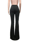 EVE Plus Size Sexy Hole Casual Skinny Flared Pants MX-9162