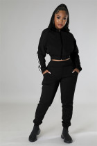 EVE Casual Sports Hooded Coat And Pants Two Piece Set FENF-258