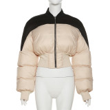 EVE Fashion Splice Short Warm Cotton Coat DLSF-19354
