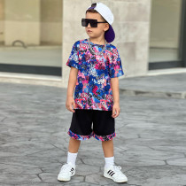 EVE Kids Boys Print T Shirt And Short Two Piece Set GMYF-Y6185