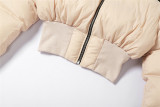 EVE Fashion Splice Short Warm Cotton Coat DLSF-19354