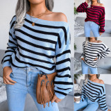 EVE Casual Loose Striped Knit Sweater GBJS-2047