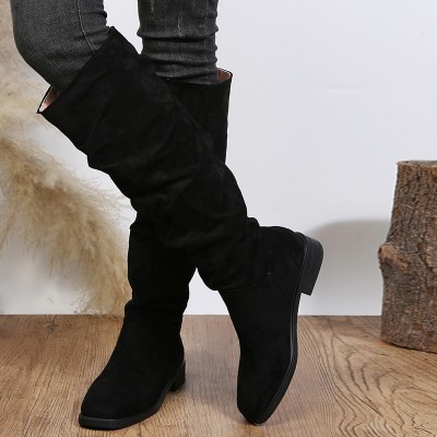 EVE Fashion Low Heel Long Knight Boots TWZX-819